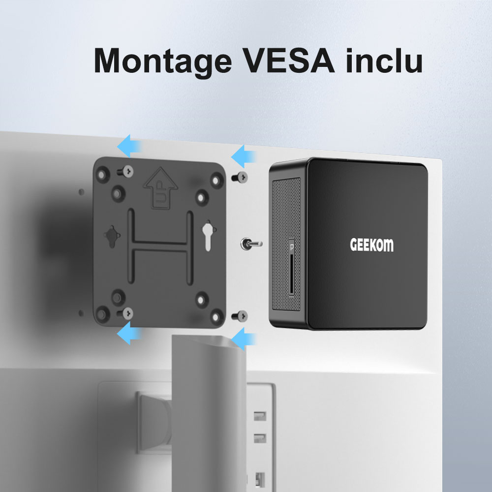 Montage VESA inclu Montage VESA inclu