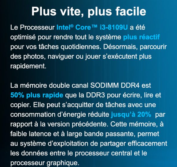 Plus vite et plus facile