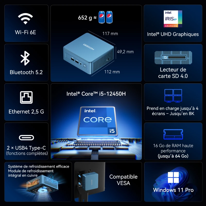 IT12-i5-MD GEEKOM IT12 i5 12450H