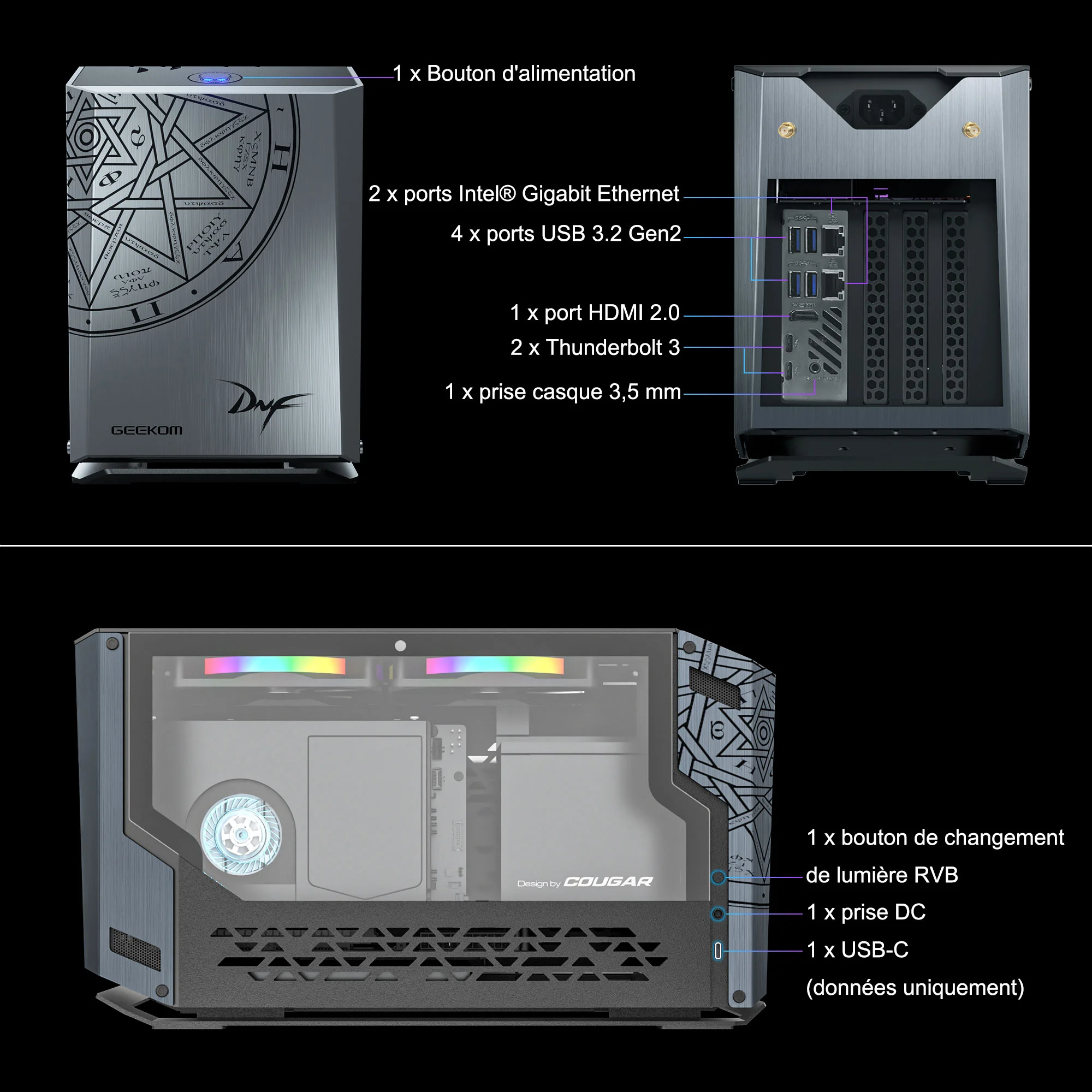 Mini-FUN9-les-ports-variés GEEKOM Mini pc MINI FUN9 les ports