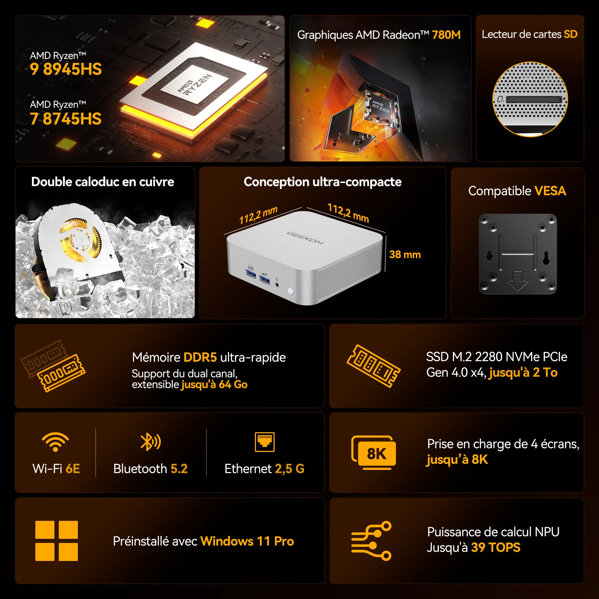 A8-md GEEKOM A8 Mini PC