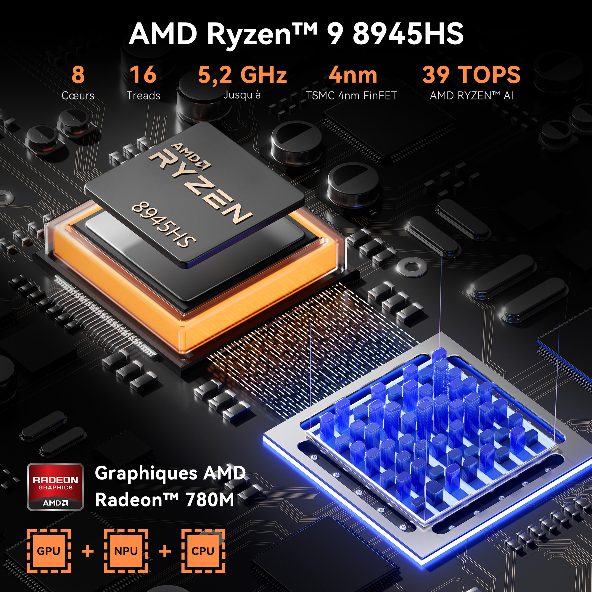 1 GEEKOM MINI PC AMD Ryzen 9 8945HS